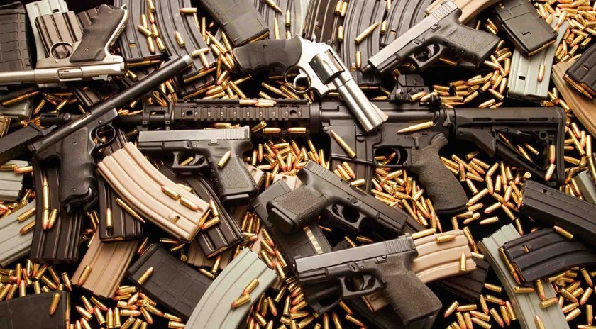 guns, pistols, rifle, revolvers, and ammunition